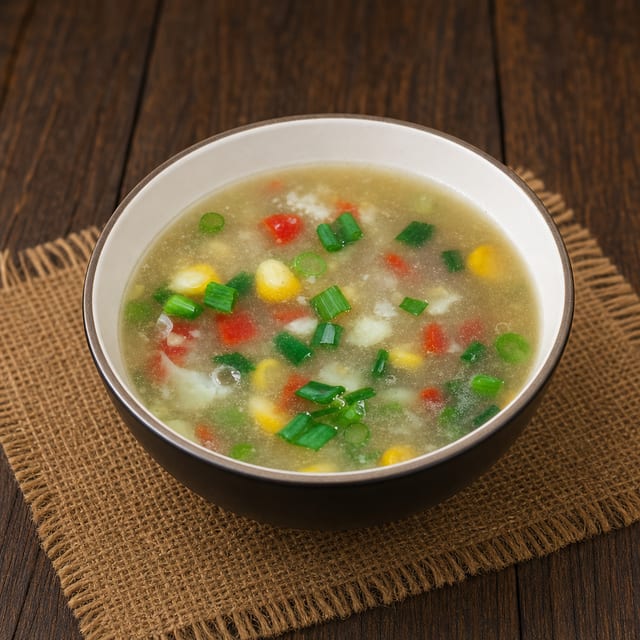 Sweet Corn Veg Soup.