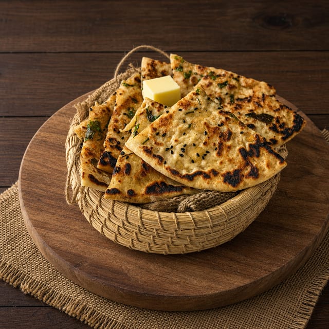 Chicken Cheese Kulcha.